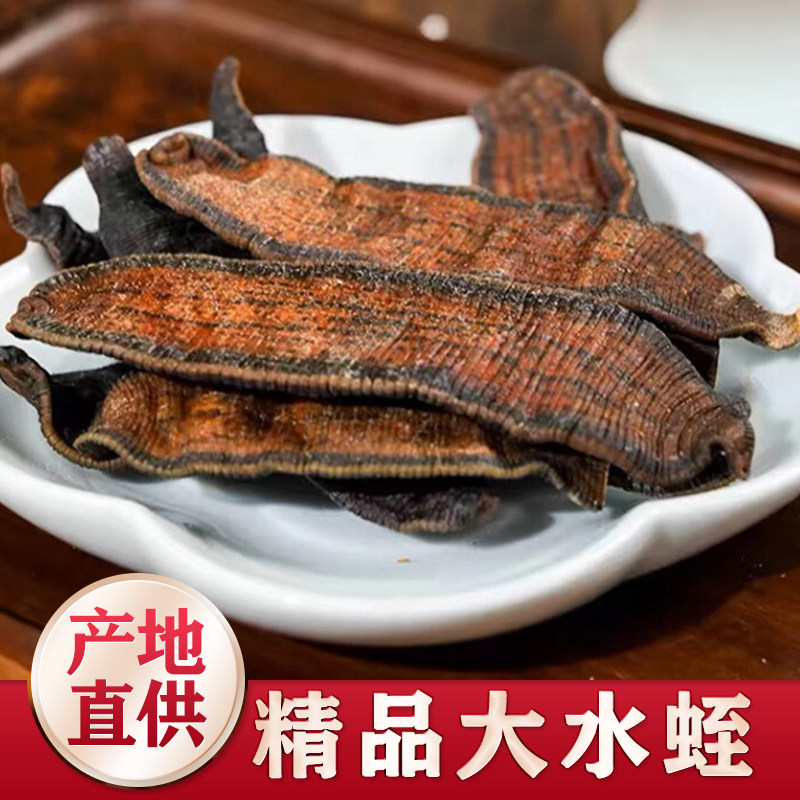 水蛭中药材水蛭干清水吊干蚂蟥干正品吸血亮片宽体金线蚂蟥可打粉