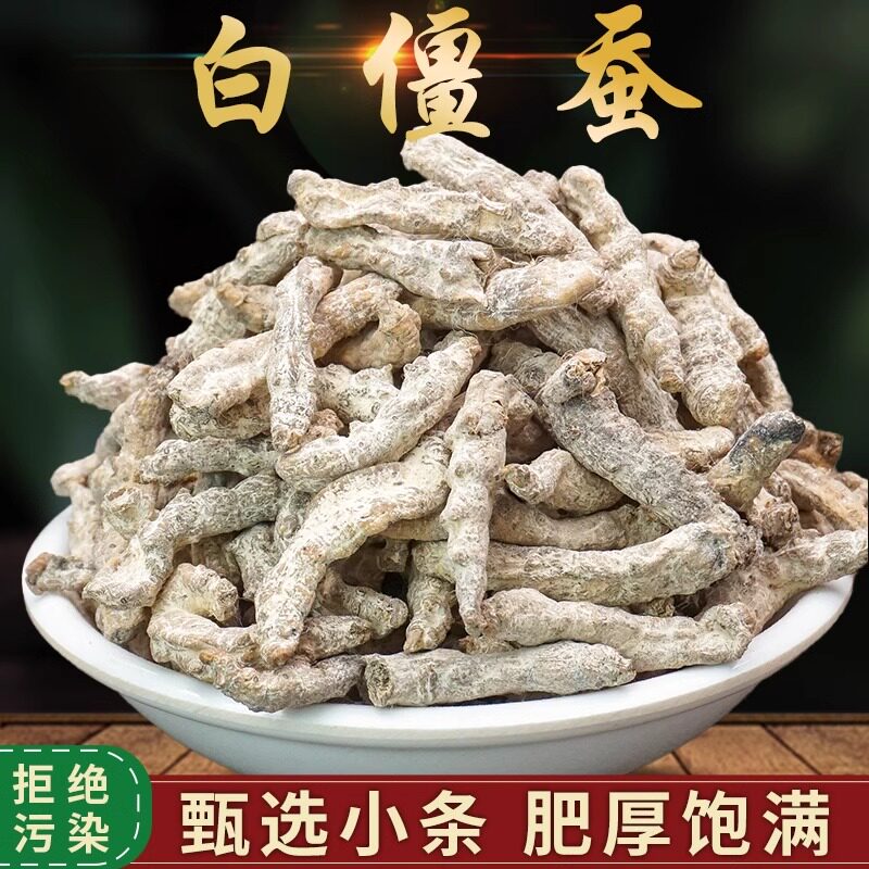 正品白僵蚕中药材500g白僵蚕粉天虫僵虫另售秦艽乌梅蝉蜕钩藤菊花