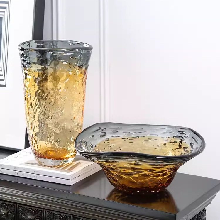 彩色琉璃花瓶果盘客厅插花水培厚重玻璃花器餐厅民宿样板房装饰,橡塑材料及制品,其他塑料制品,淘宝优惠券,粉丝福利购,淘宝优惠卷