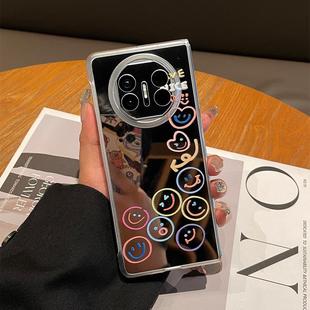P50折叠屏Pocket2全包防摔S荣耀Mag 原装 正品 日本潮牌创意表情笑脸补妆镜面适用华为MateX5手机壳新款 X3典藏版