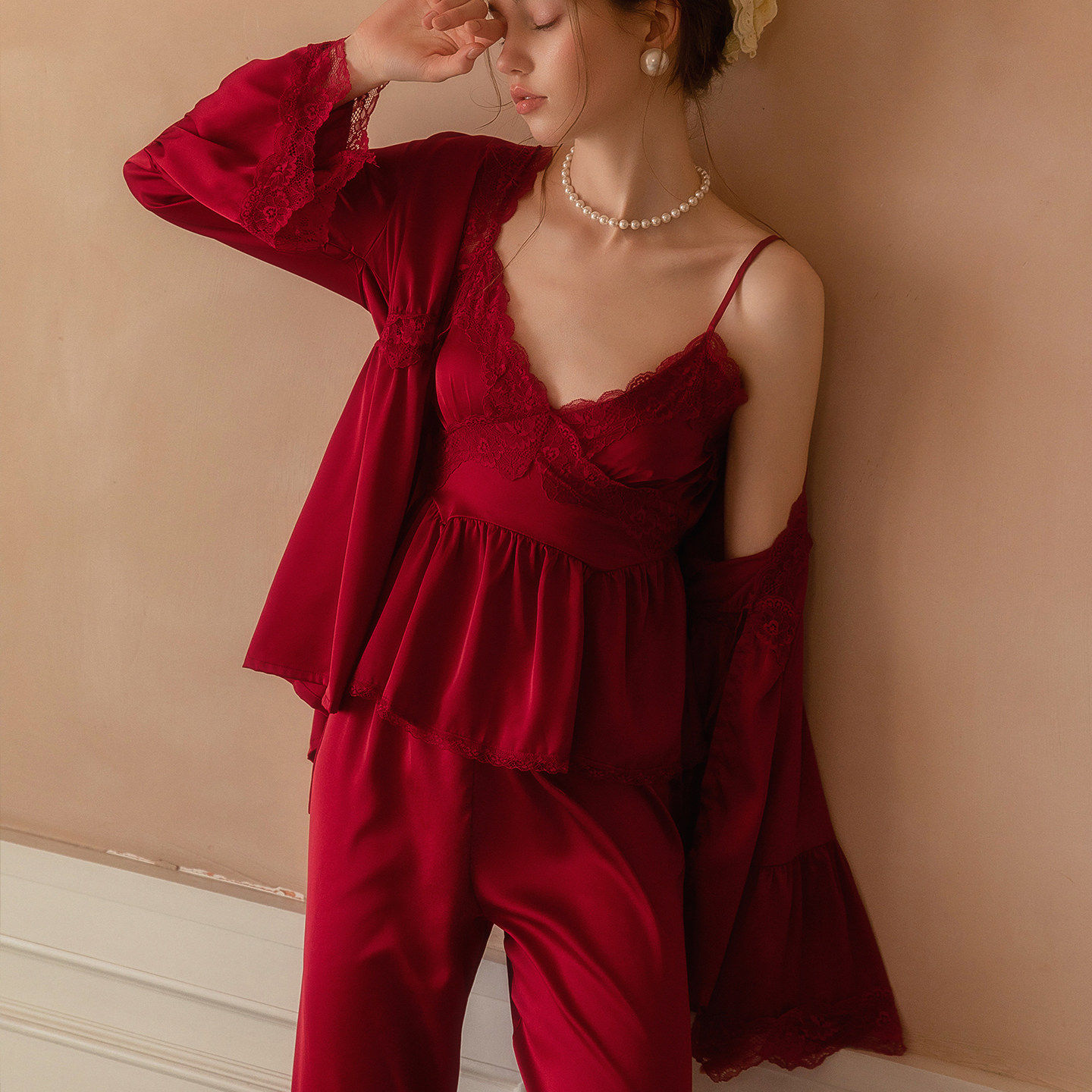 轻奢真丝睡衣女2026年新款本命年桑蚕丝家居服带胸垫可外穿礼盒装,女士内衣/男士内衣/家居服,睡衣/家居服套装,淘宝优惠券,粉丝福利购,淘宝优惠卷