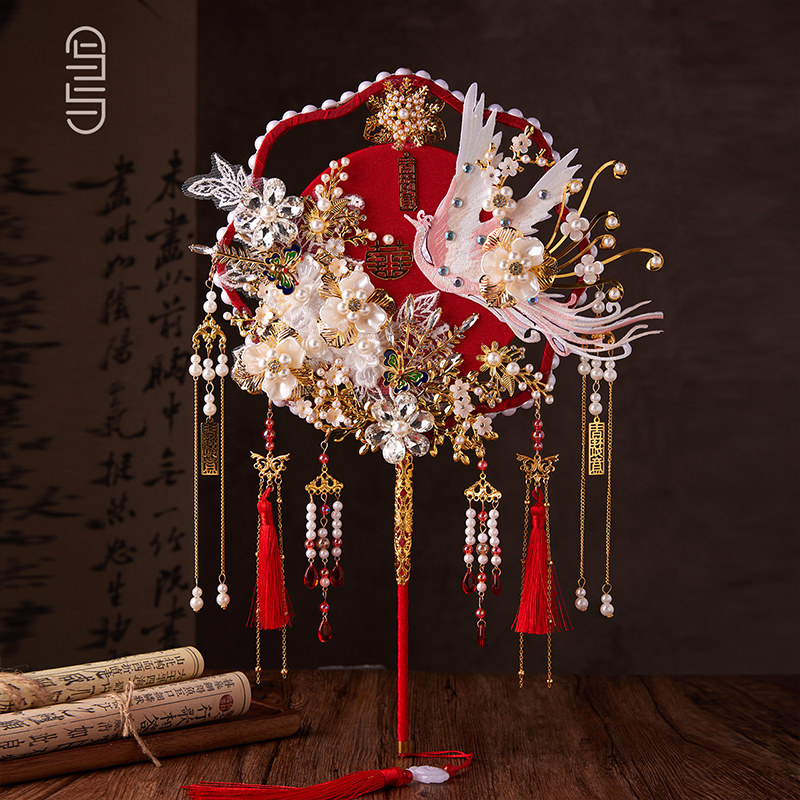 写与新娘团扇结婚diy材料包中式红色秀禾婚礼手工喜扇送闺蜜礼品,家居饰品,工艺扇/团扇/喜扇/折扇,淘宝优惠券,粉丝福利购,淘宝优惠卷