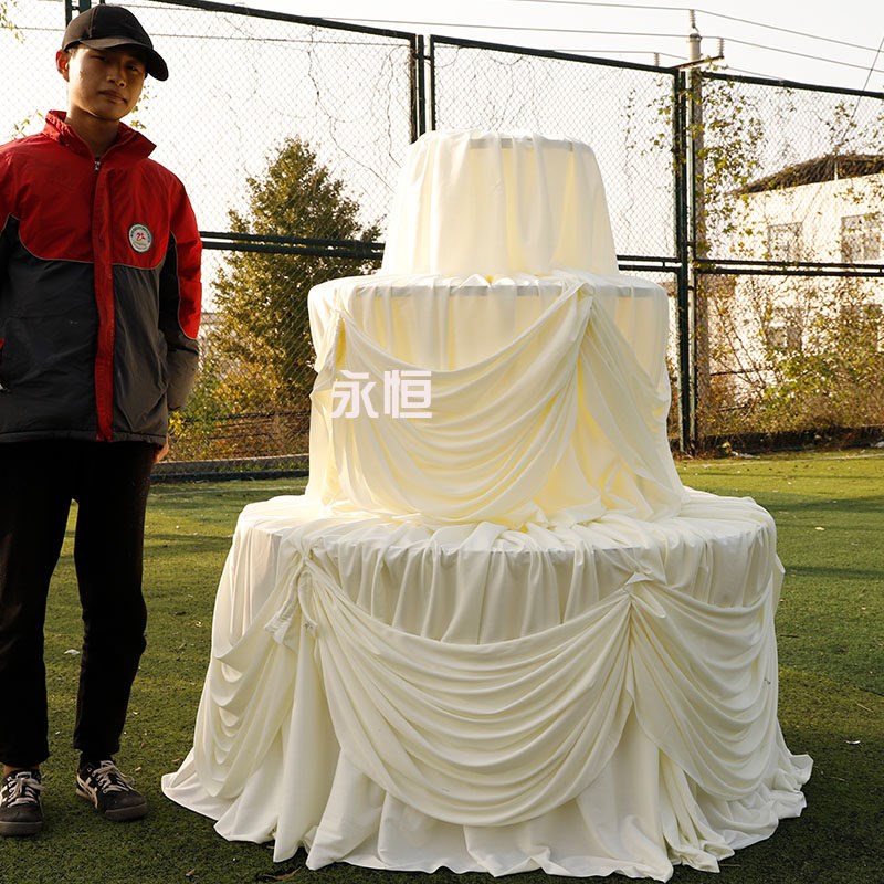 婚庆铁艺甜品台道具三层圆形蛋糕架派对布置草坪婚礼订婚宴装饰品