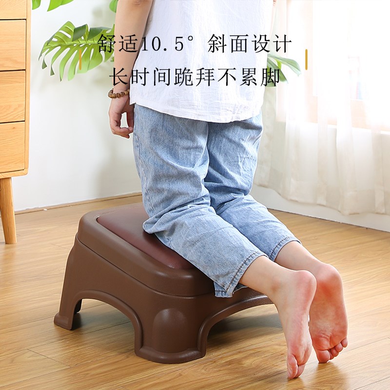 塑料拜佛凳莲花磕头跪拜垫打坐垫拜神婵修垫家用蒲团拜垫