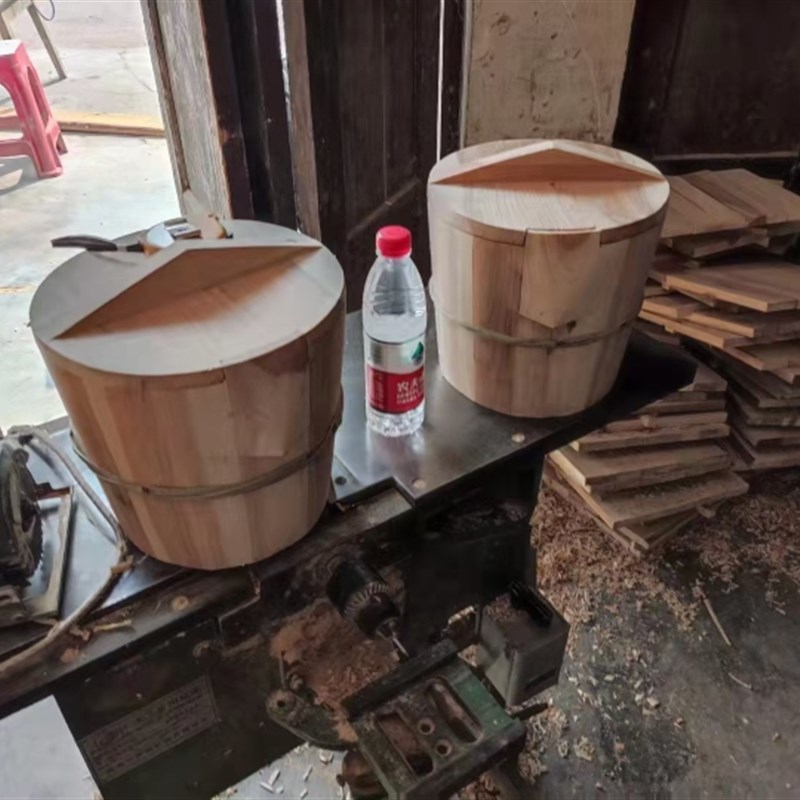 红豆杉木蒸饭木桶甑子家用木桶蒸饭桶大号米饭商用饭蒸笼不锈钢