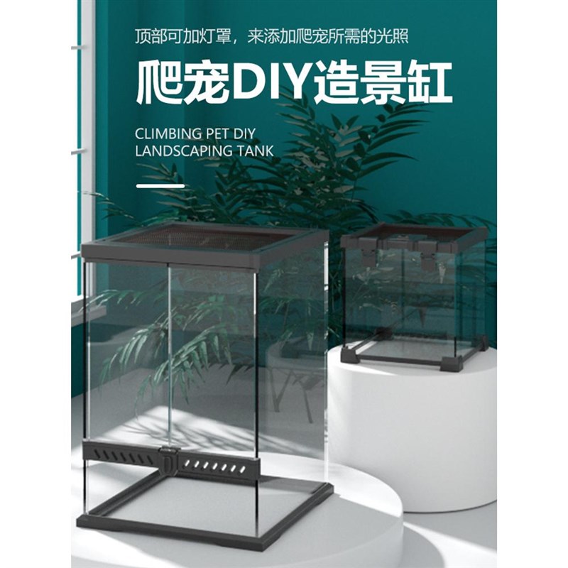 爬虫玻璃缸雨林缸爬缸寄居蟹饲养缸守宫蜥蜴蛇角蛙蜘蛛爬宠造景缸