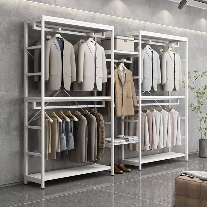 服装店展示架落地挂衣架男女童装双层衣架店铺专用服装陈列架组合