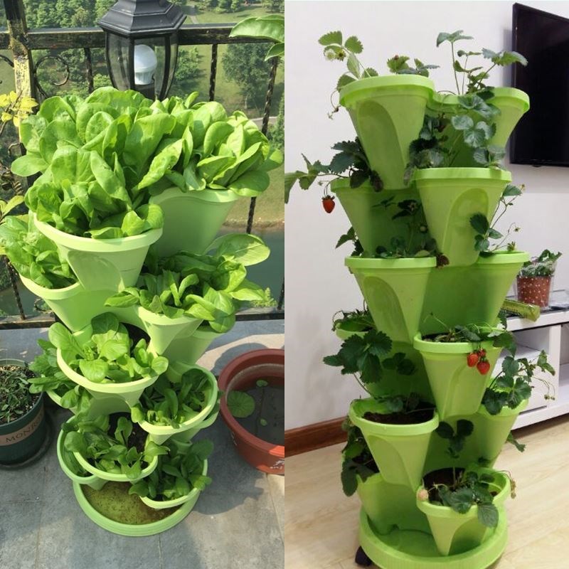草莓盆栽专用盆阳台立体种植盆家庭适合种蔬菜的花盆架子多层家用