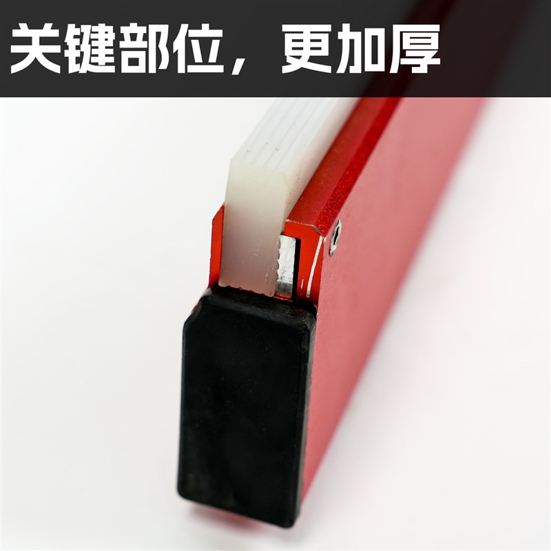 鑫名匠新款地砖平灰尺加厚平灰刮尺铝合金瓦工贴砖两用牛筋胶条尺