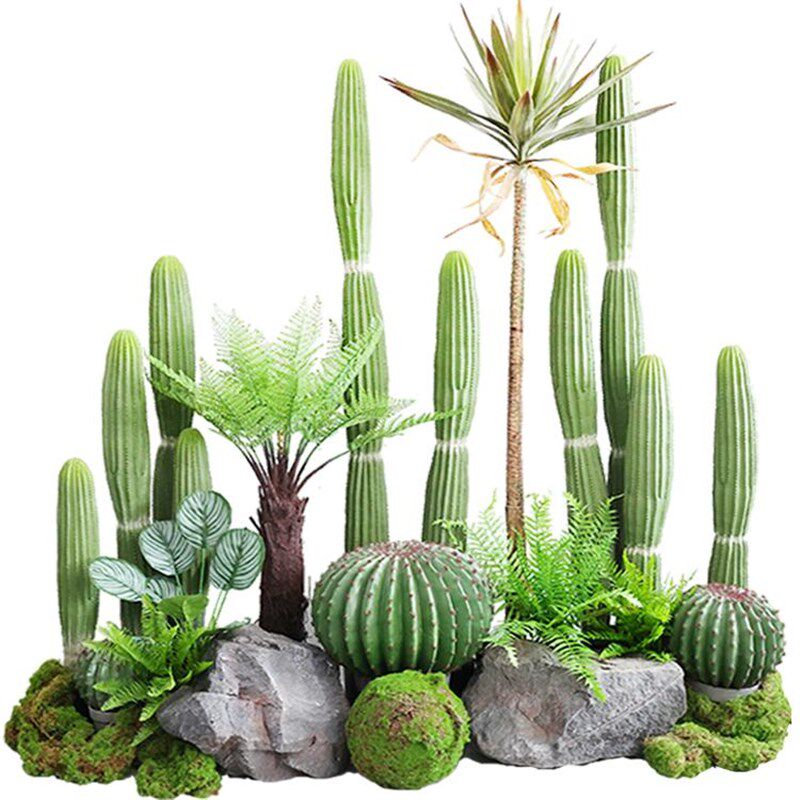 仿真仙人掌量天尺热带植物造景仿生绿植猴尾仙人柱落地摆件盆栽