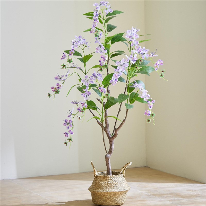 仿真绿植垂丝茉莉花室内大型仿生绿植仿生假花树摆件落地装饰盆栽