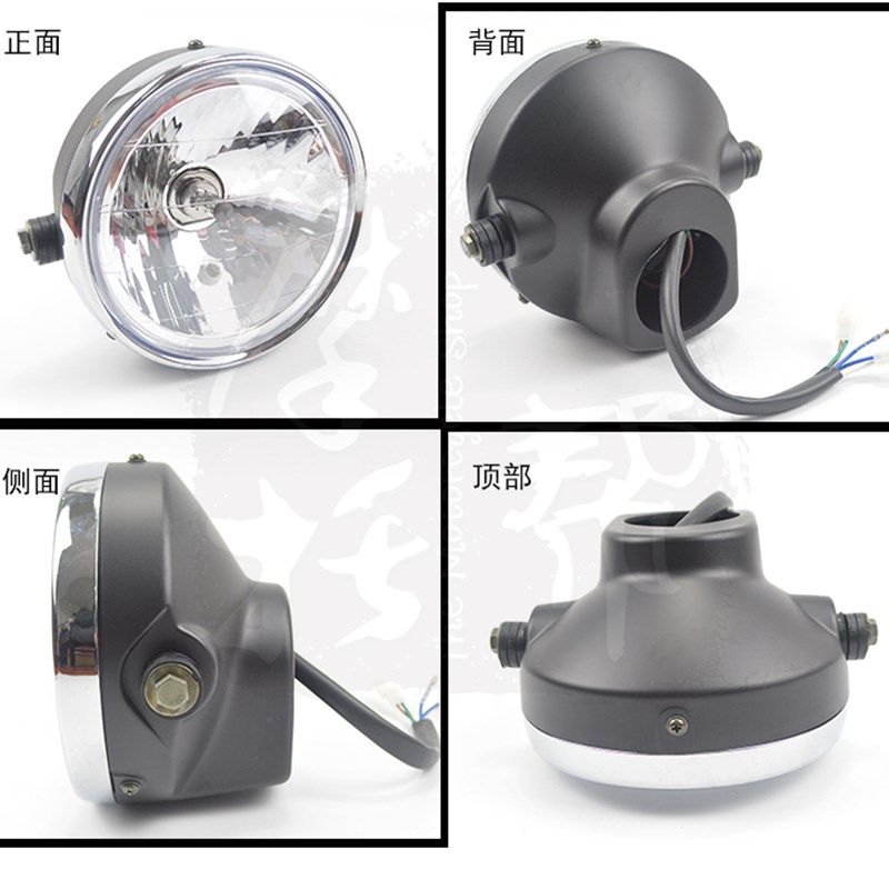 银钢YG150-22/22AYG150B-22/23迷你边三轮摩托车原厂前照大灯圆灯