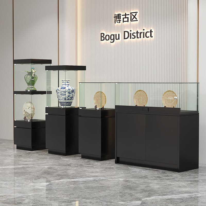高档博物馆文物展示柜古董玉器陶瓷玻璃展柜珠宝玉器产品展览柜台