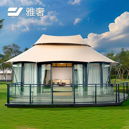 轻奢民宿酒店帐篷 PVC防水防腐木屋防锈创意露营基地山庄特色帐篷