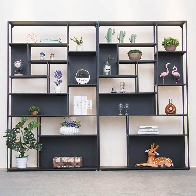 美式复古落地置物架工业风客厅简约书架收纳储物柜展示架陈列架子,电子元器件市场,其它元器件,淘宝优惠券,粉丝福利购,淘宝优惠卷