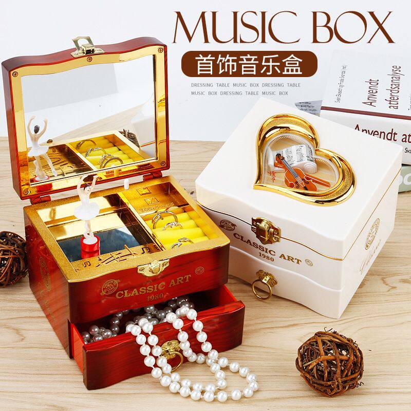 客厅摆件跳舞女孩音乐盒八音盒