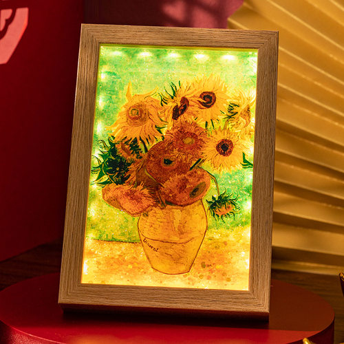 小夜灯新居金沙灯光画创意摆件