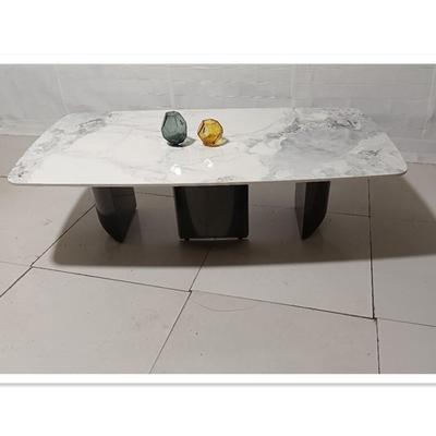 轻奢亮光岩板餐桌家用岩板茶几办公室茶桌现代简约小户型茶几桌子
