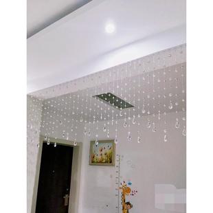 饰 水晶珠帘网红卧室客餐厅隔断挂帘背景帘子玄关卫生间门帘墙挂装