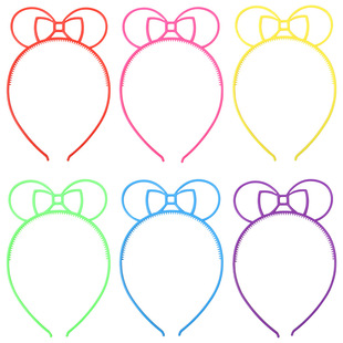 直销现货亚马逊热卖 蝴蝶结少儿发箍打结头箍发饰头饰品