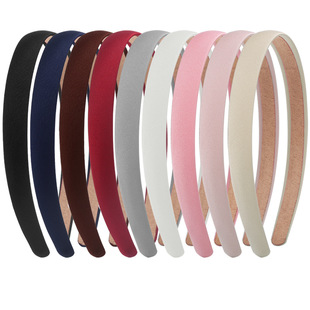 女士学生头箍 韩版 直销现货亚马逊热卖 1.5CM色丁发箍