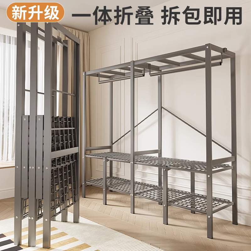 简易衣柜家用卧室衣柜新款2024爆款出租房用布衣柜免安装收纳衣柜