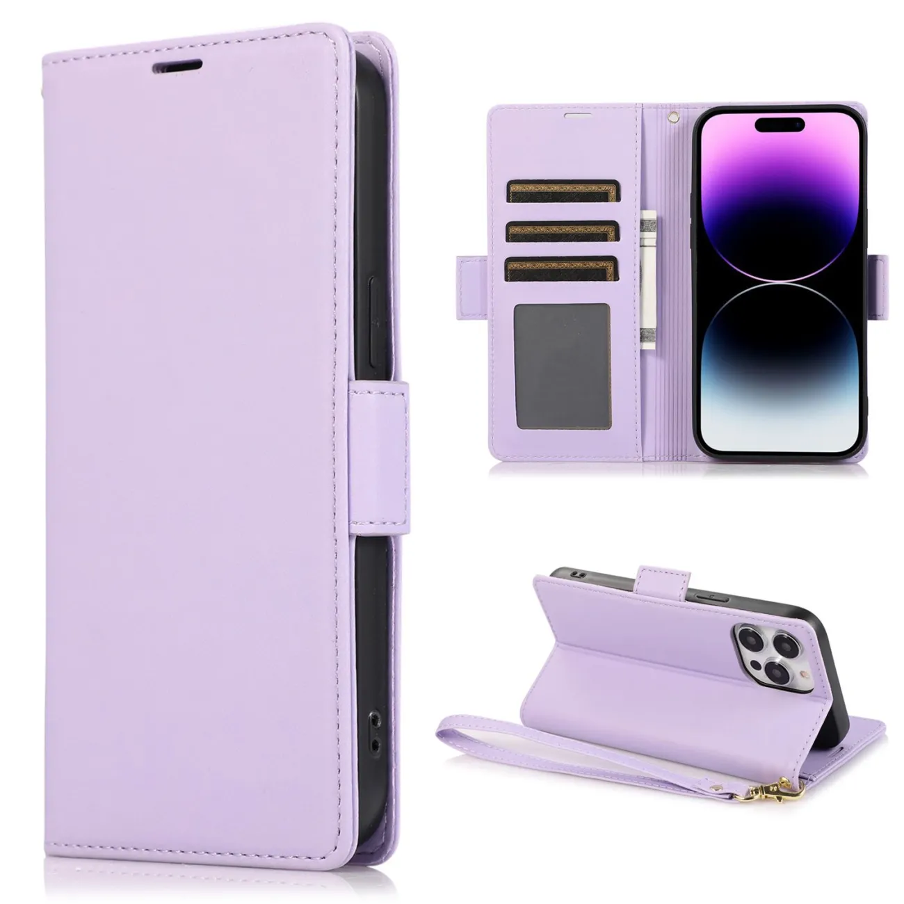 帆盖手机壳适用于iphone17纯色侧扣翻盖皮套16插卡三星S25带挂绳1