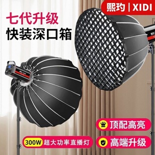 300瓦超大功率直播间补光灯专业摄影深口抛网格服装主播设备全套