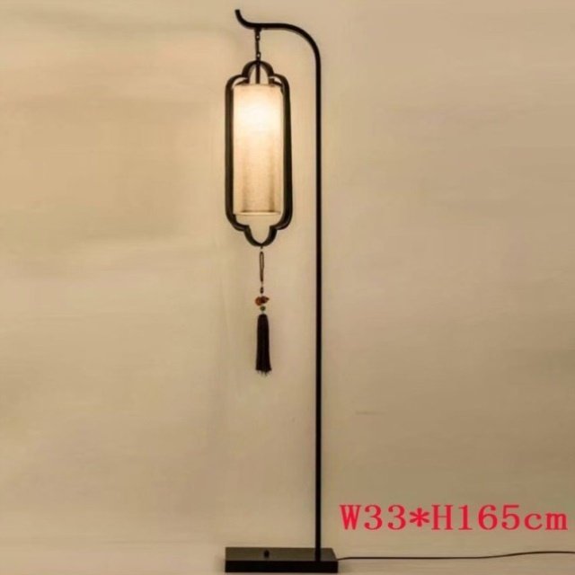 新中式落地灯客厅简约现代仿古复古铁艺led书房卧室灯中国风灯具
