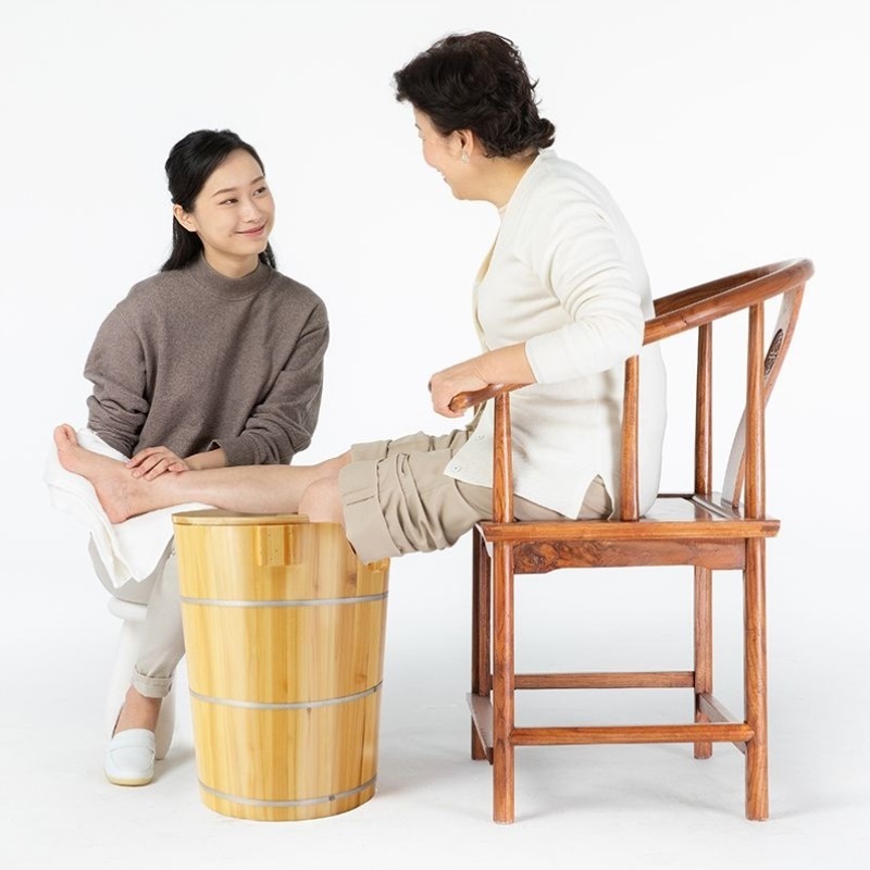 加热泡脚木桶泡腿木桶蒸汽泡脚桶足浴桶足疗桶泡脚养生木桶