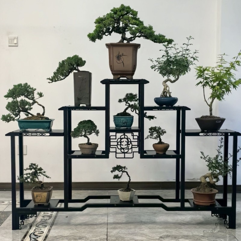 1500款阶梯花架金属花架艺术花架铁艺博古架置物架