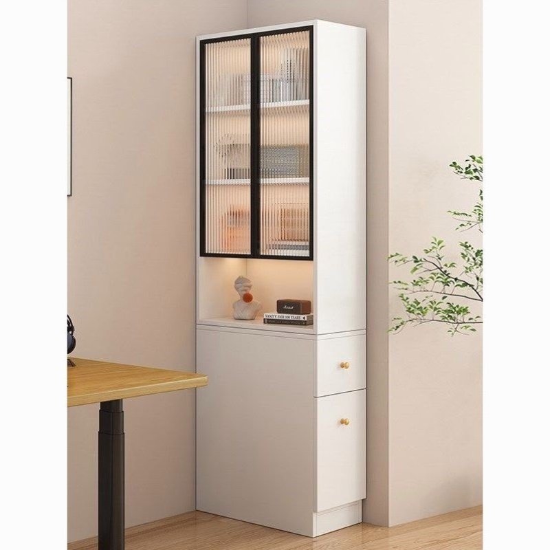 沙发边柜实木转角窄柜书柜侧边侧拉侧面抽拉柜夹缝柜收纳柜储物柜