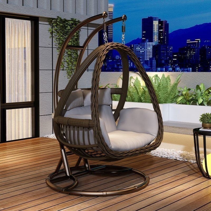 户外吊篮家用秋千鸟巢吊椅藤椅单双人摇椅室内吊床阳台懒人沙发