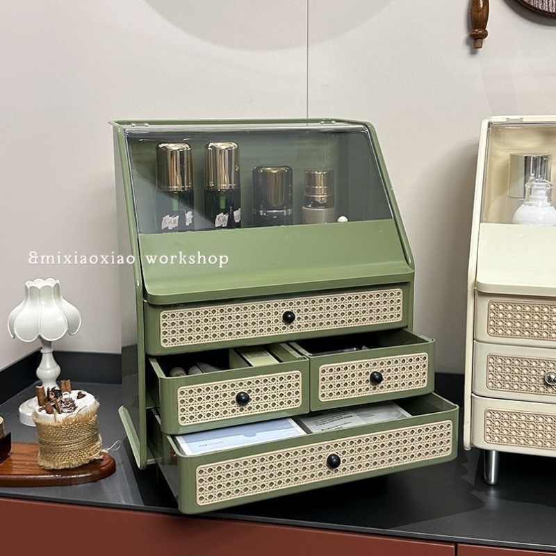 化妆品收纳盒大容量防尘桌面梳妆台抽屉式置物架口红护肤品收纳箱