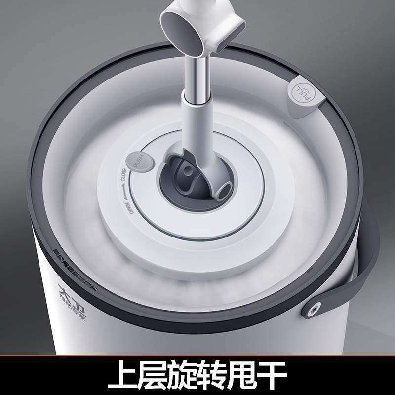 大卫免手洗拖把家用旋转2023新款懒人拖布桶一套干湿两用自动地拖