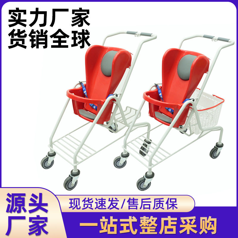 儿童购物车小推车超市小推篮带轮大容量可折叠婴儿车批发