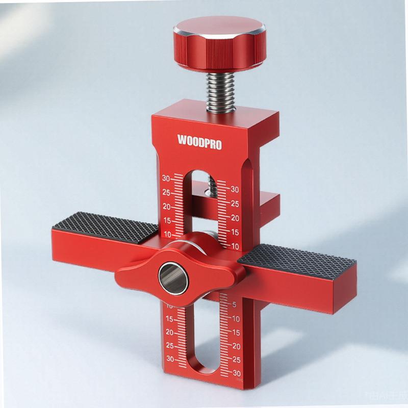 柜门安装齐平铝合金辅助器吊柜橱柜反弹器打孔门板定位板托开孔