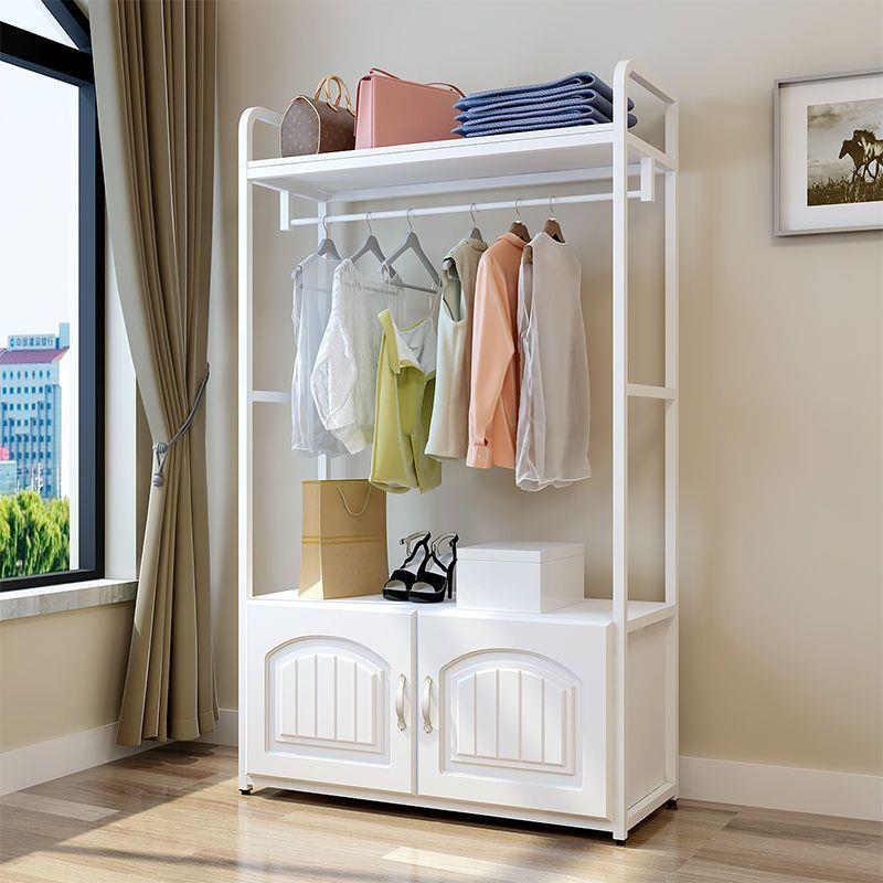 家用铁艺衣帽架落地卧室网红衣柜立式挂衣架简约客厅置物架衣架子