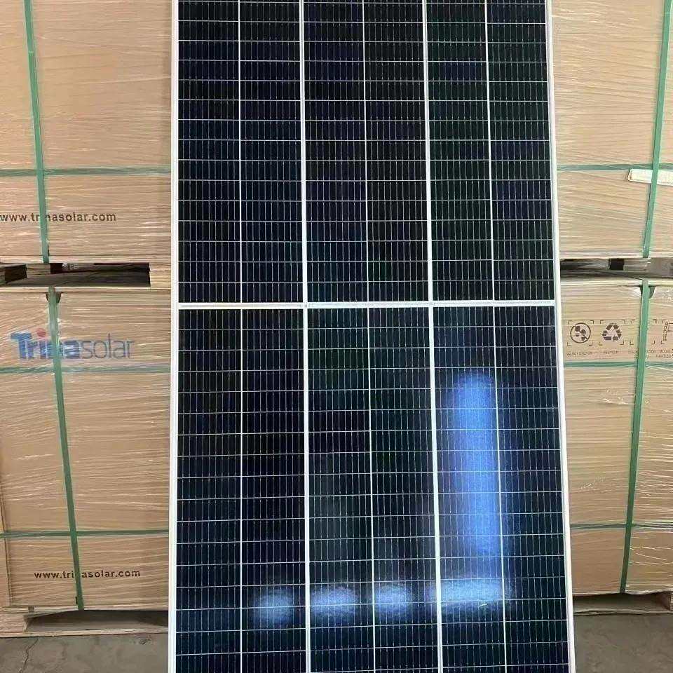 天合原厂600w605w610w单面原厂正A级太阳能光伏电池发电板