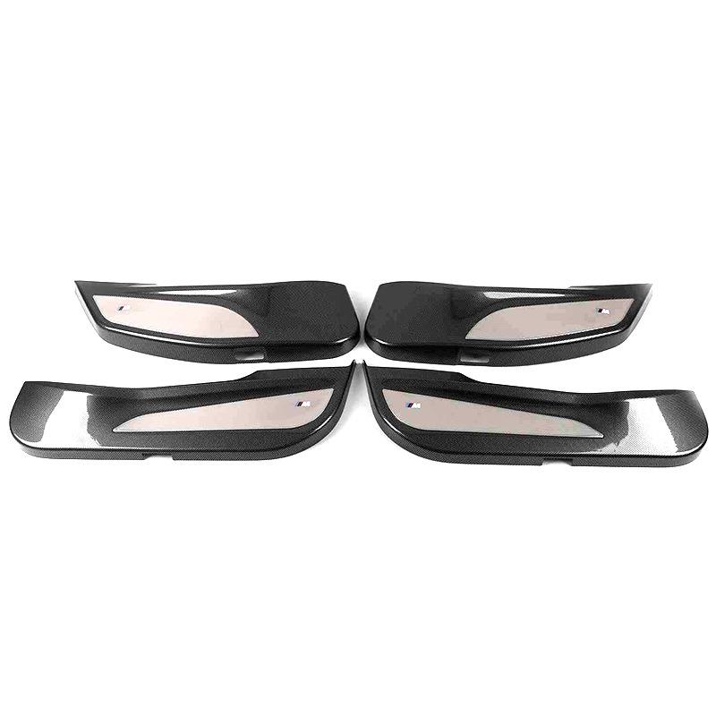 适用于18款宝马5系车门防踢保护罩喇叭音响内饰改装饰条贴片配件