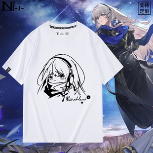 游戏重返未来1999柏林以东十四行诗周边男女短袖T恤纯棉夏季衣服