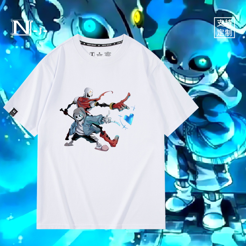 休闲宽松纯棉情侣短袖