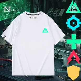 游戏三角洲行动标志兵种周边印花短袖T恤衫宽松夏季衣服男女纯棉