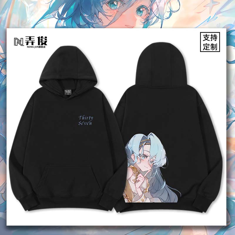 加绒情侣亲子保暖连帽卫衣