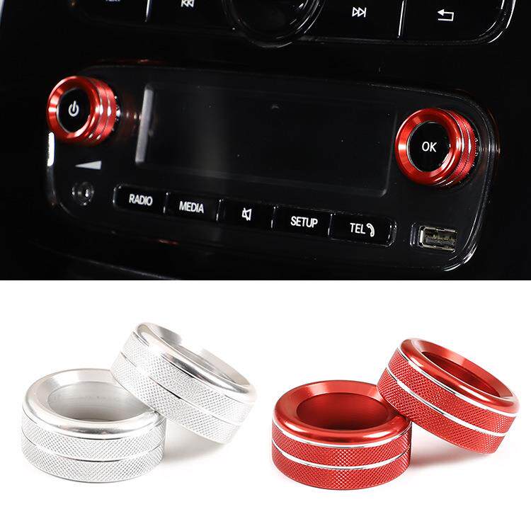 深圳车涯适用于16-21款奔驰smart汽车音量旋钮圈合金红银无屏幕