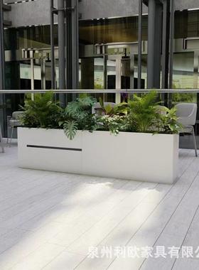 市政道路拉伸款花箱花盆盆栽园艺护栏花箱商务楼花槽装饰直销