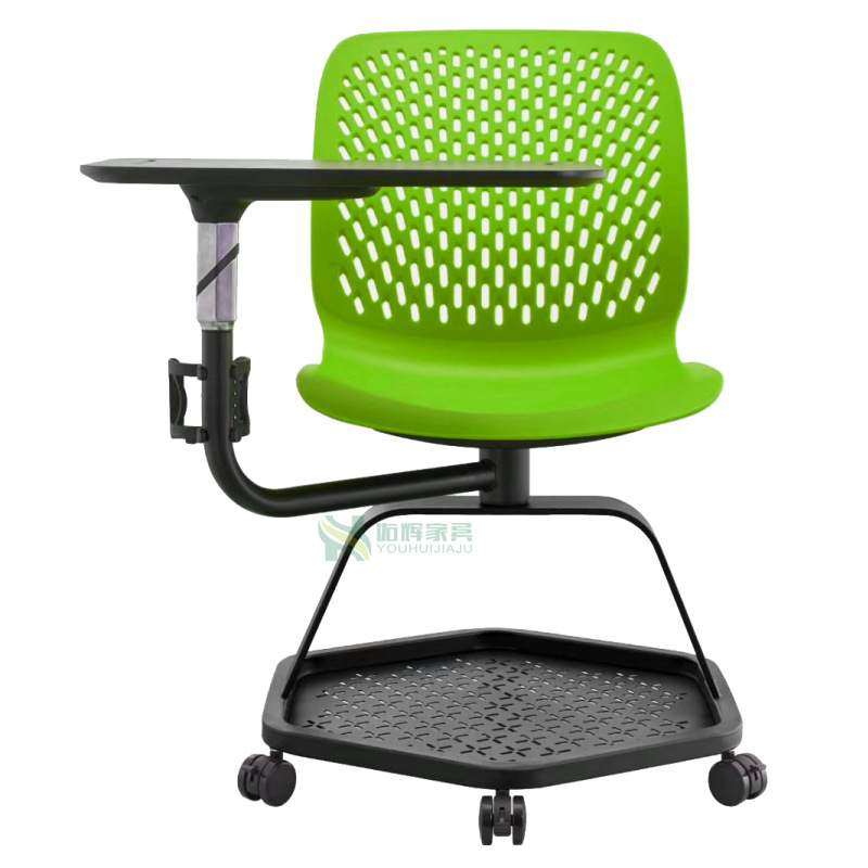 多功能写字板椅超大坐板培训椅大会议室拼桌讨论椅书写会议椅课桌