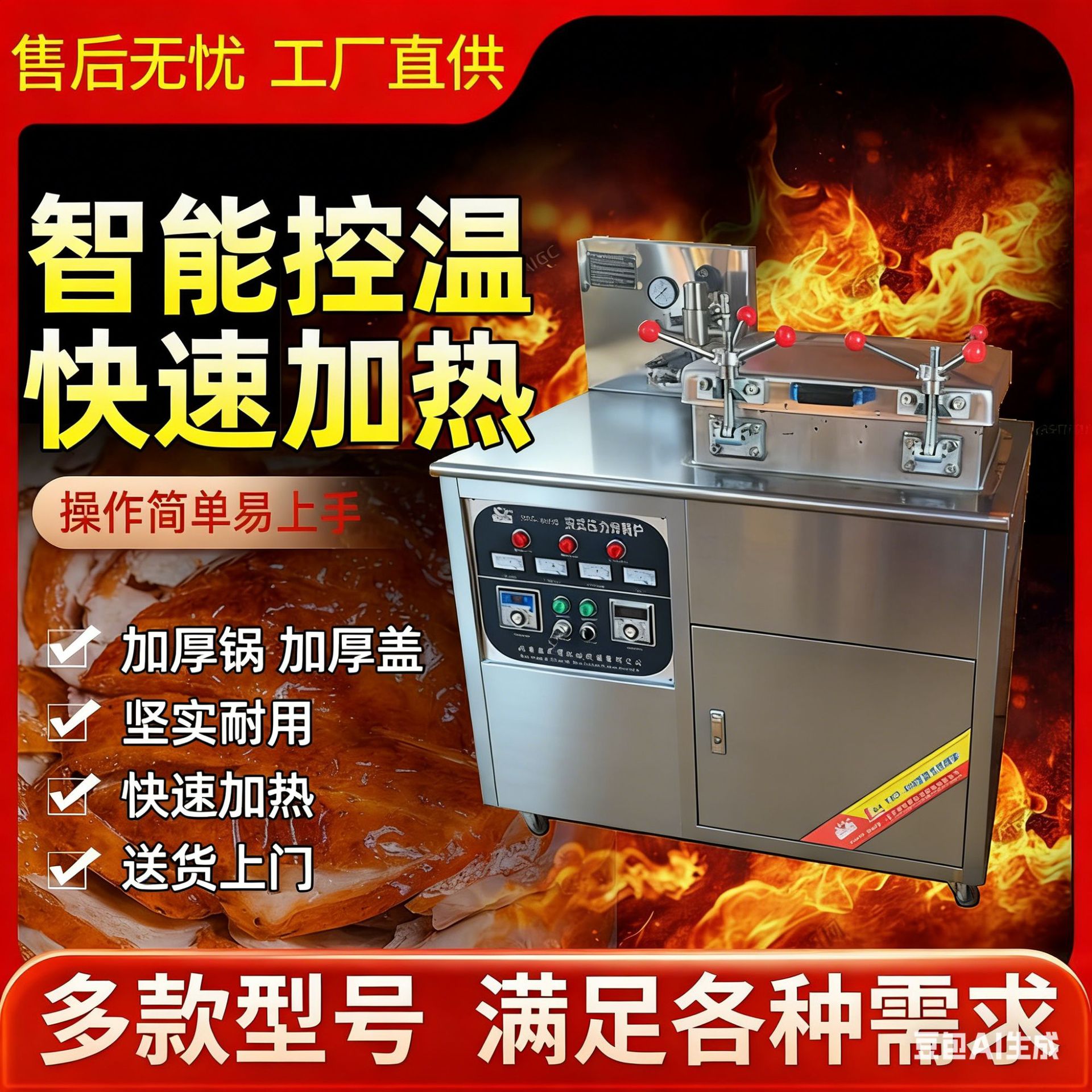 京式压力炸鸭炉康利得炸鸭炉蒸香鸭炸鸭炉香酥鸡乌江鸭炸炉批发