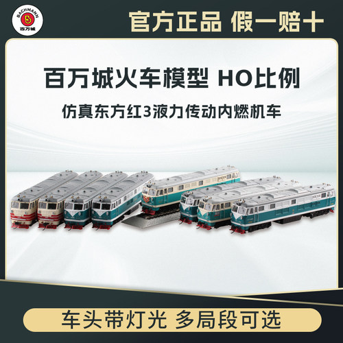 百万城仿真东方红3内燃机车模型