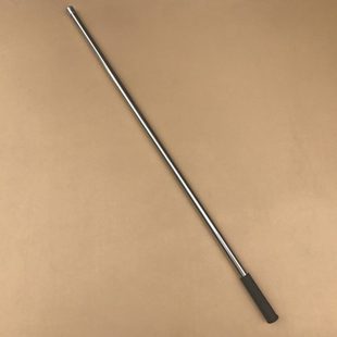 加粗22空心抄网竿子 1米单节不伸缩不锈钢杆子 铆钉加固8螺口